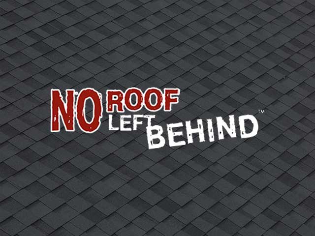 no roof left behind logo