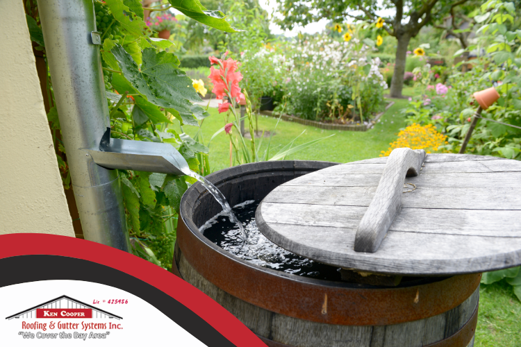 Innovative gutter system in Tiburon designed for optimal rainwater collection, part of sustainable home solutions.