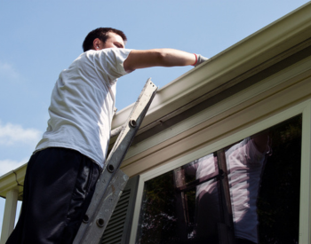 Clean gutters on a Kentfield home to prevent roof damage