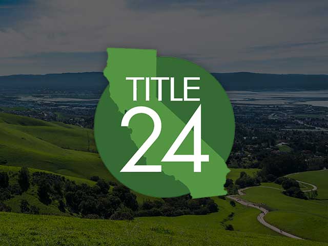 Title 24 logo on top of image of bay area