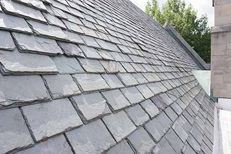 closeup of slate roof